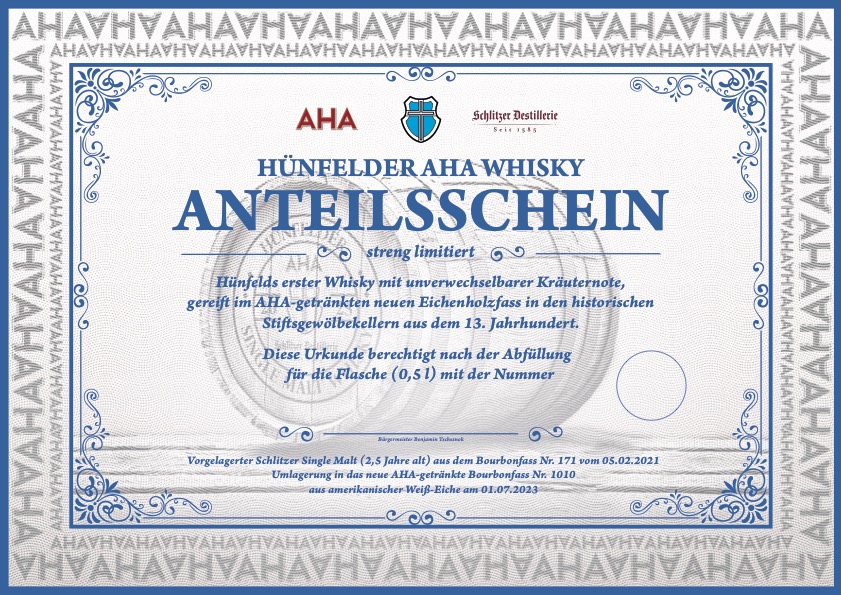 Hünfelder Aha Whisky