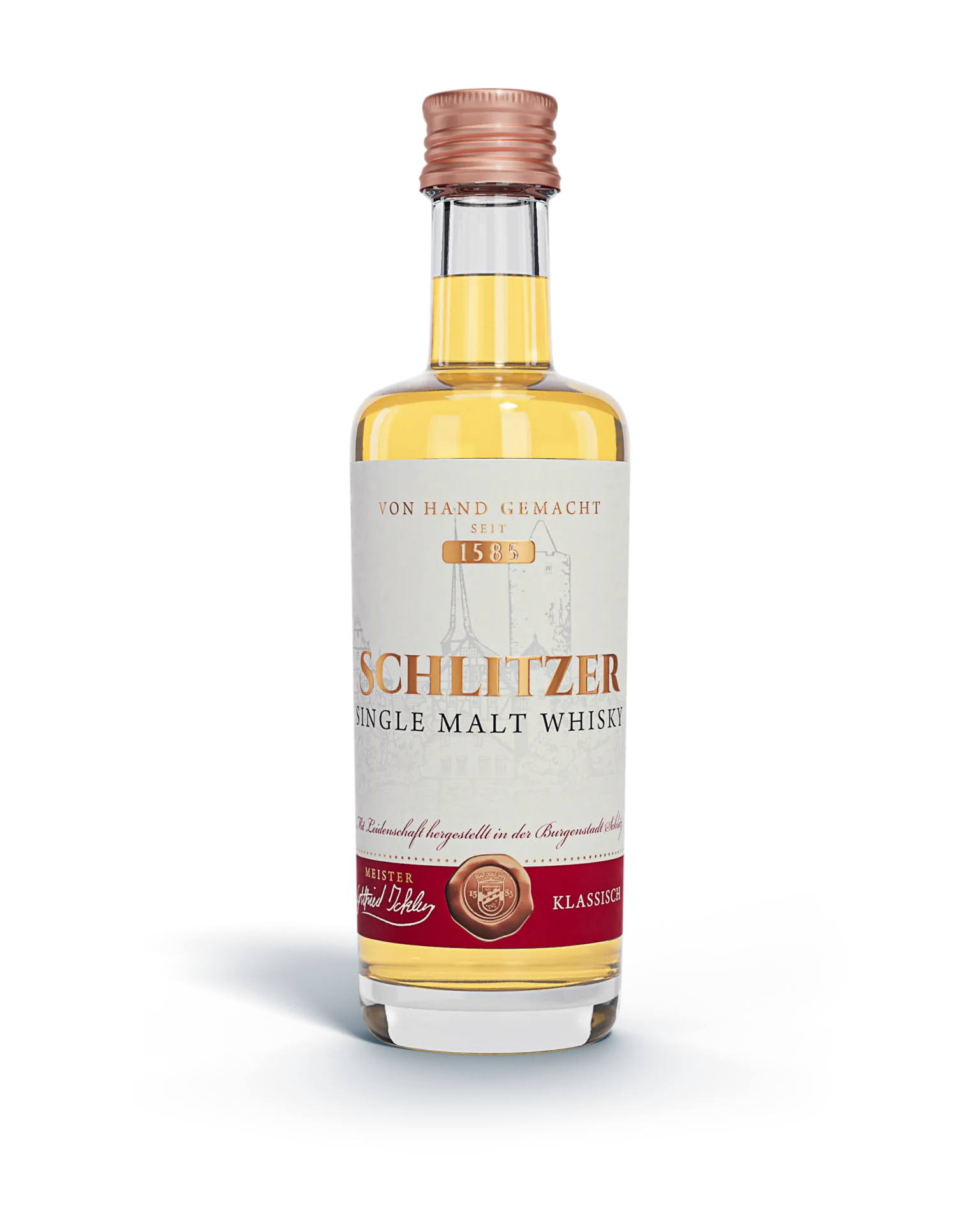 Single Malt Whisky klassisch 43%vol. in einer 0,05 Liter Flasche mit Schraubverschluss